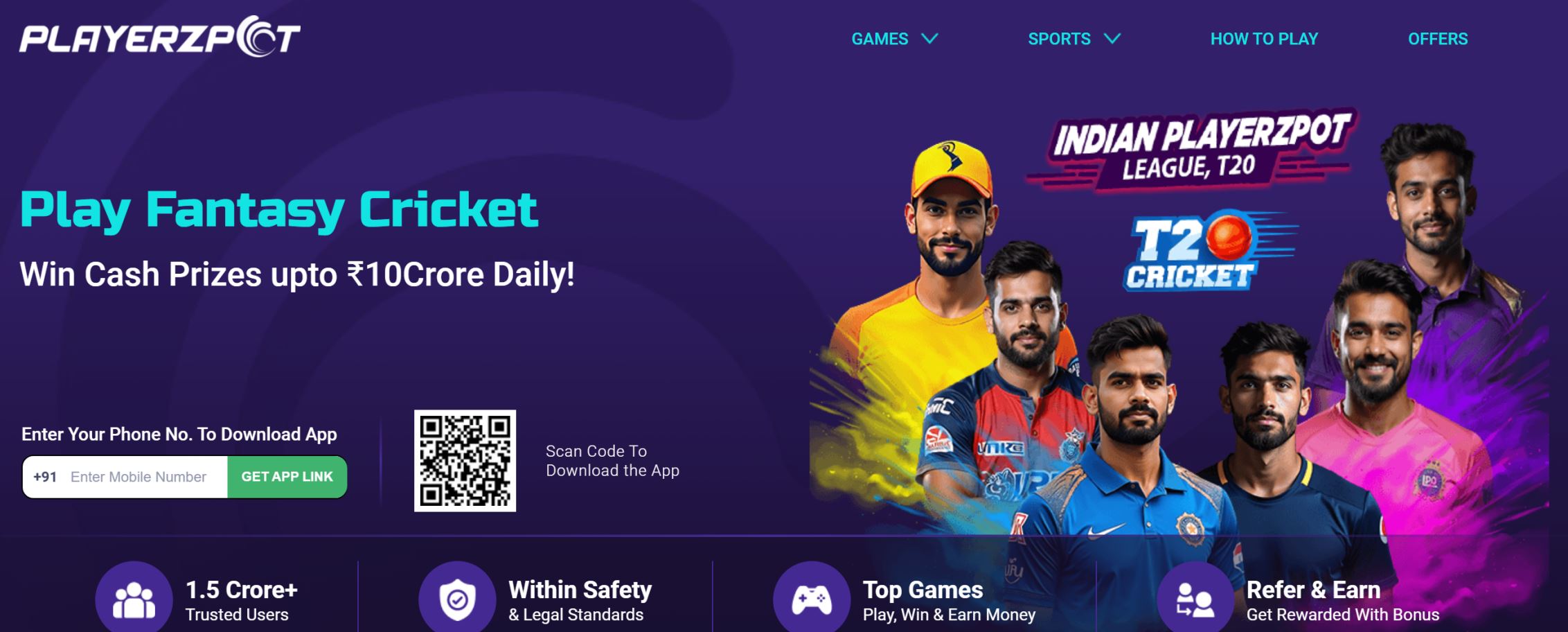 Join PlayerzPot to get welcome bonus